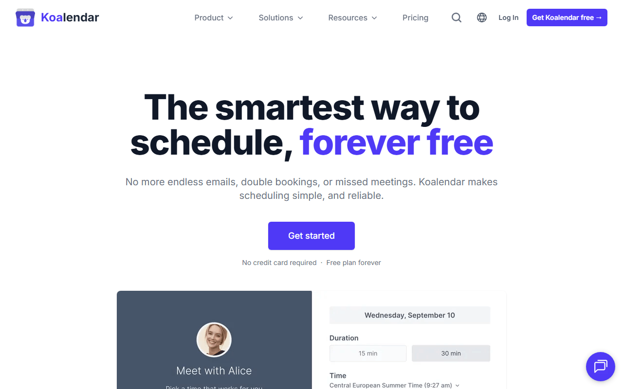 Koalendar screenshot