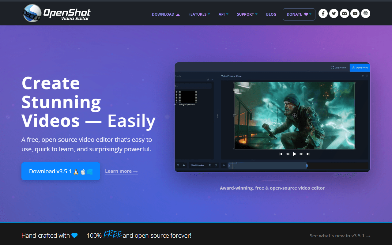 OpenShot screenshot