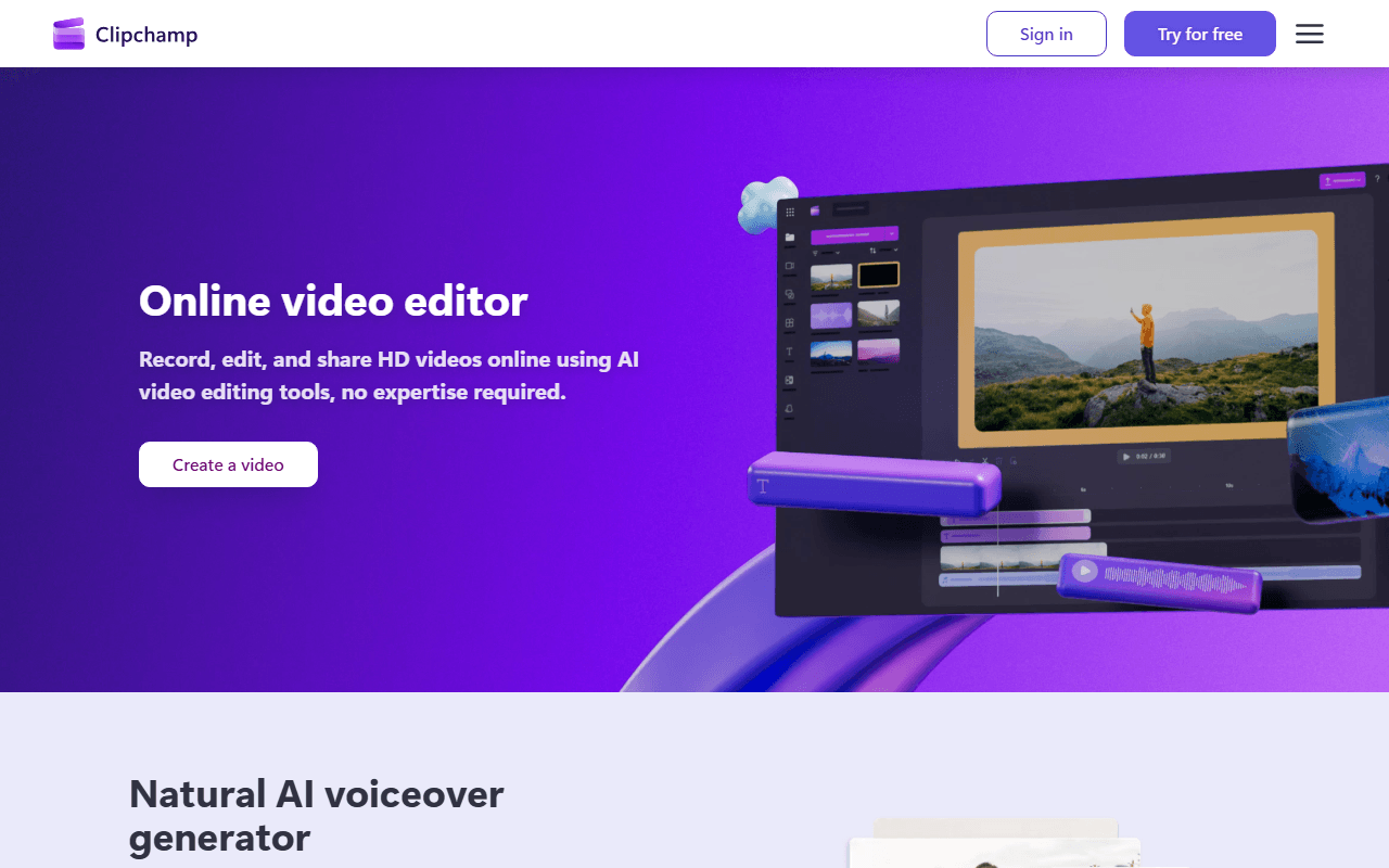 Clipchamp screenshot