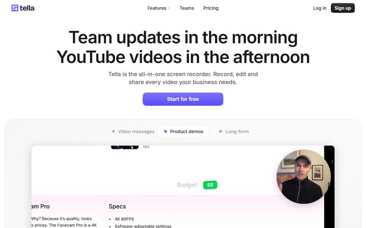 Tella screenshot