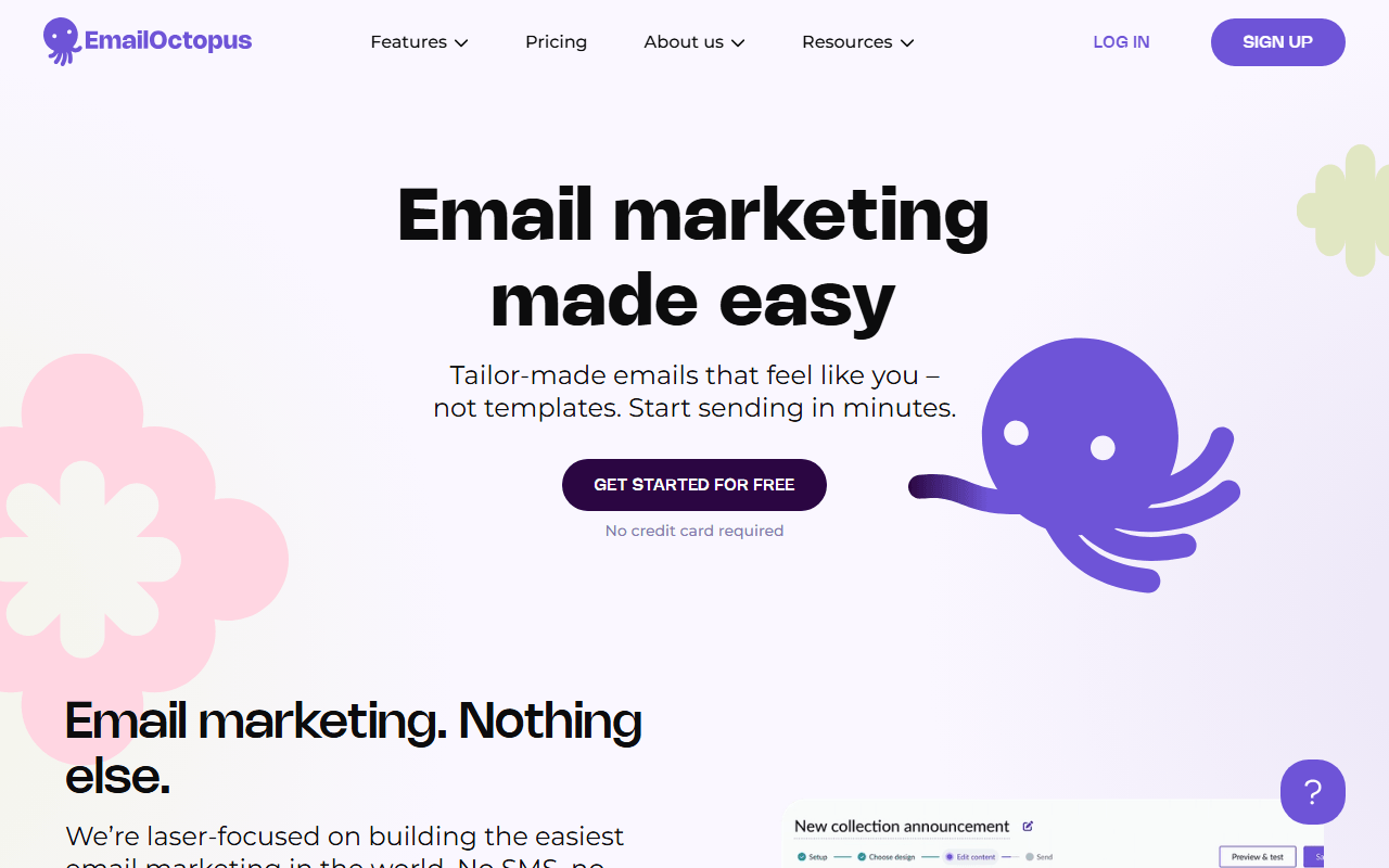EmailOctopus screenshot