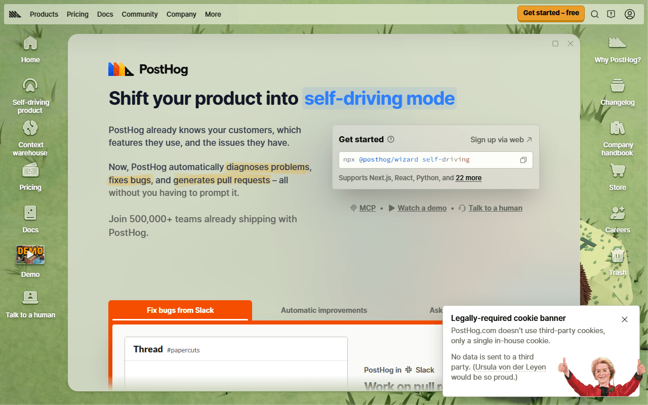 PostHog screenshot