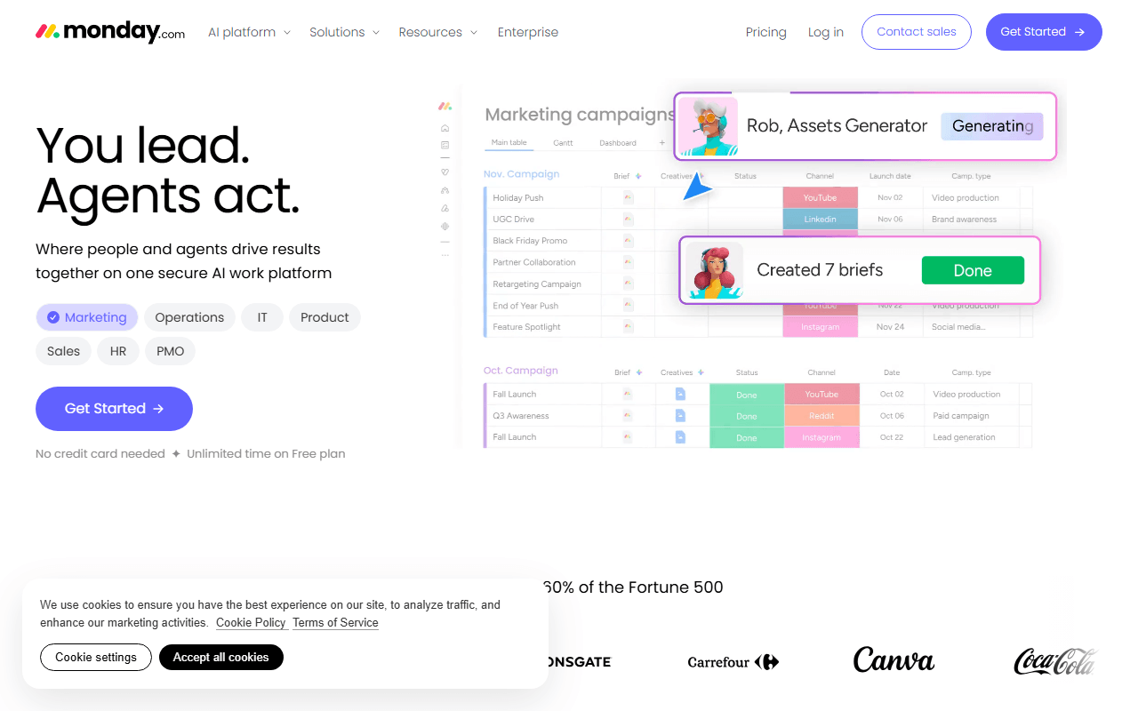 Monday.com screenshot