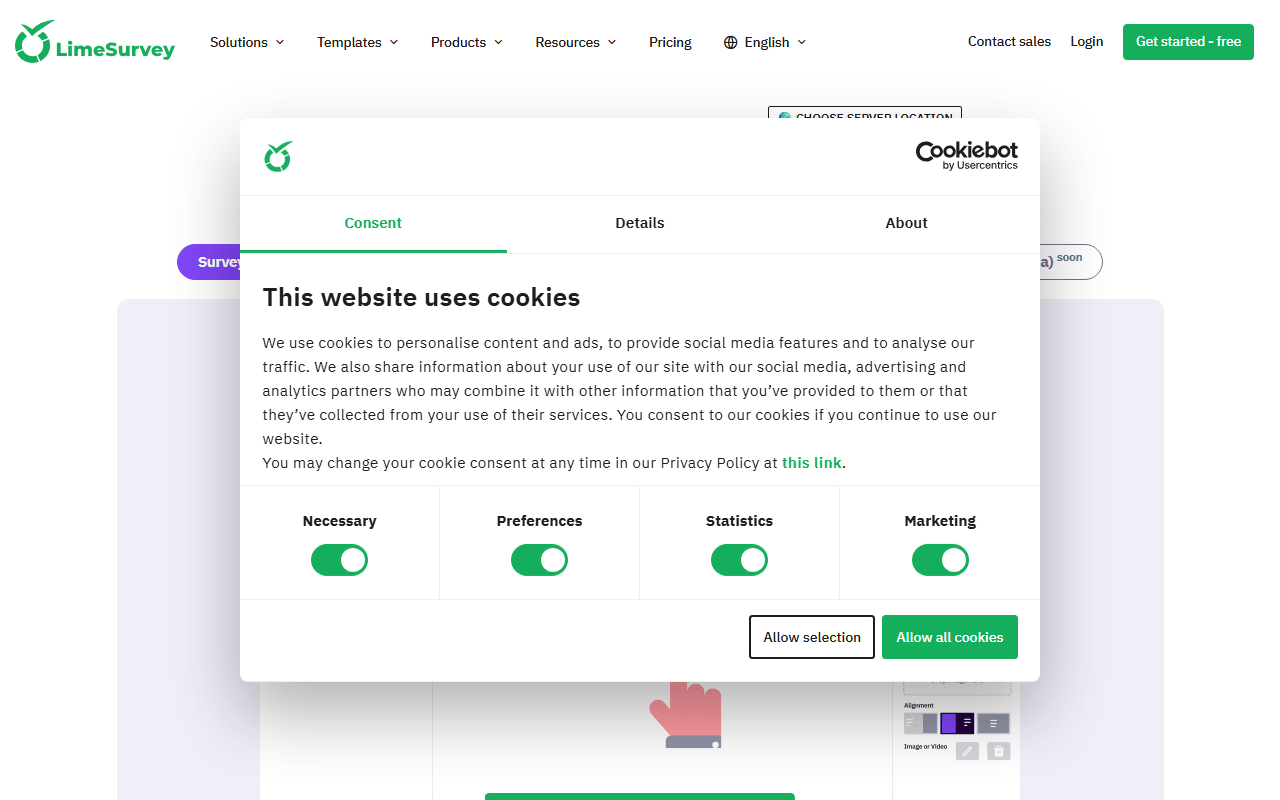 LimeSurvey screenshot