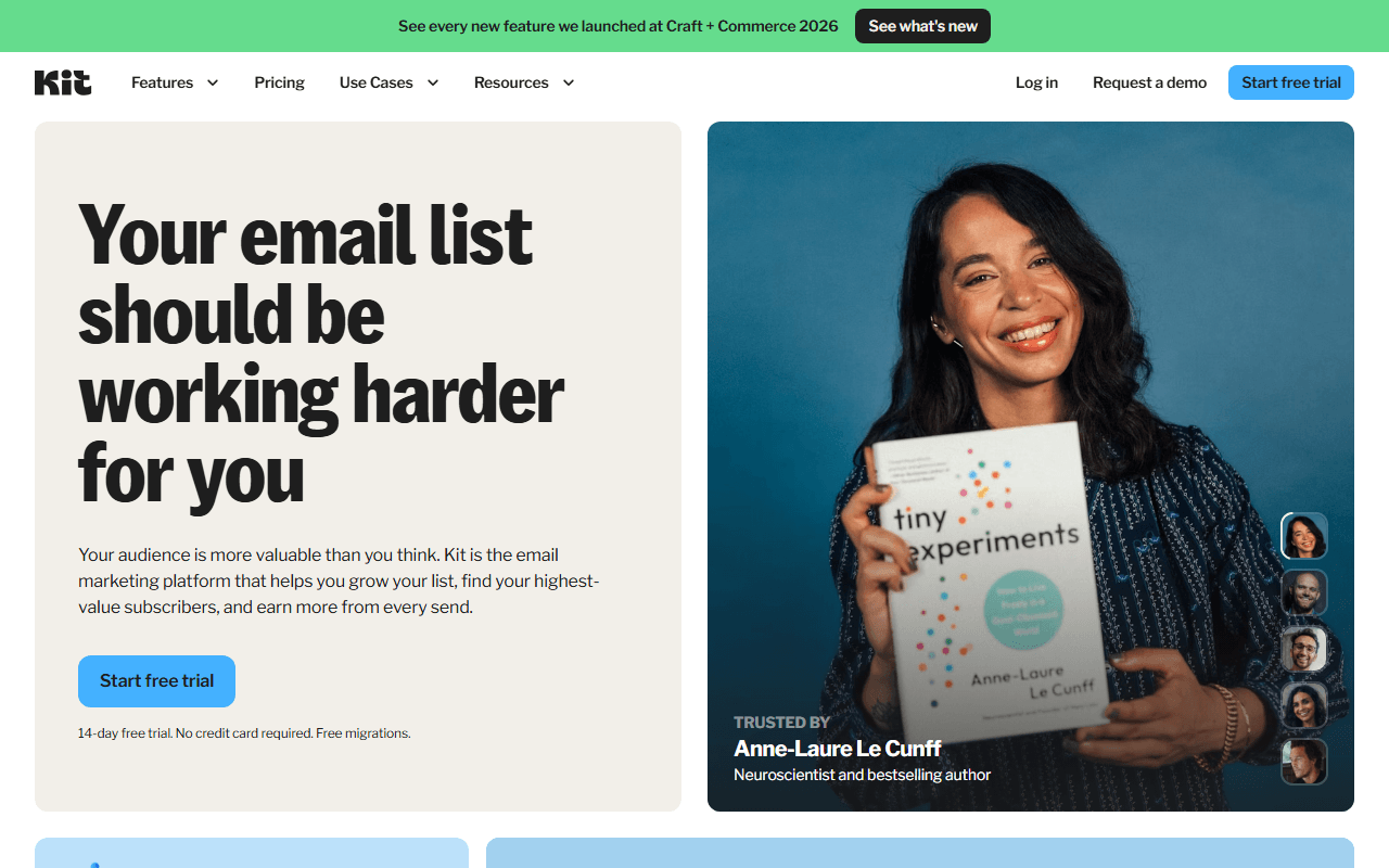 Kit homepage