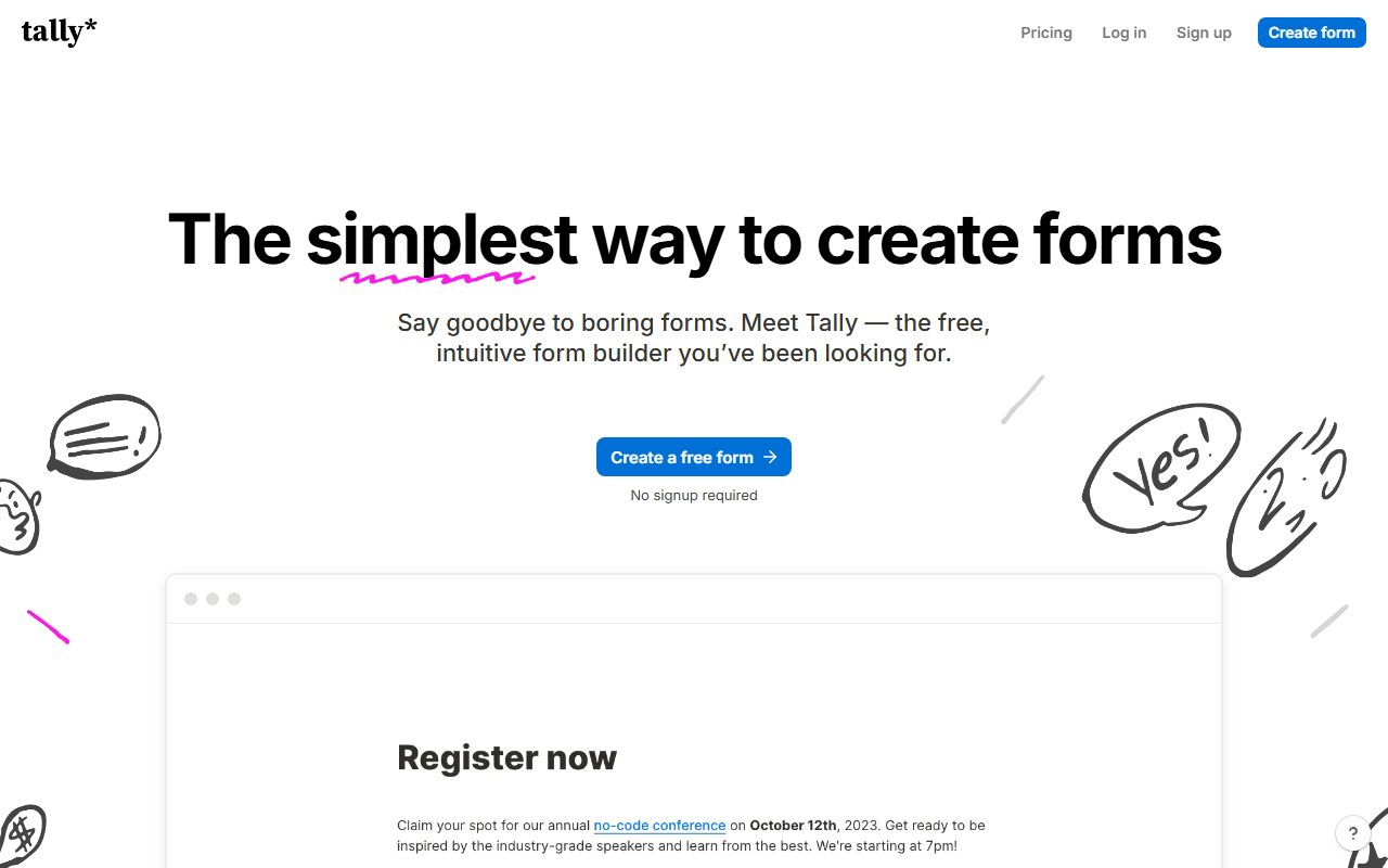 Tally screenshot