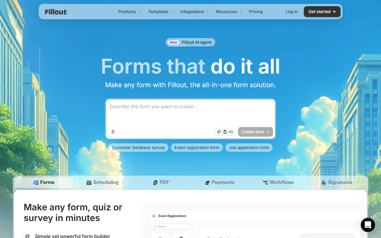 Fillout screenshot