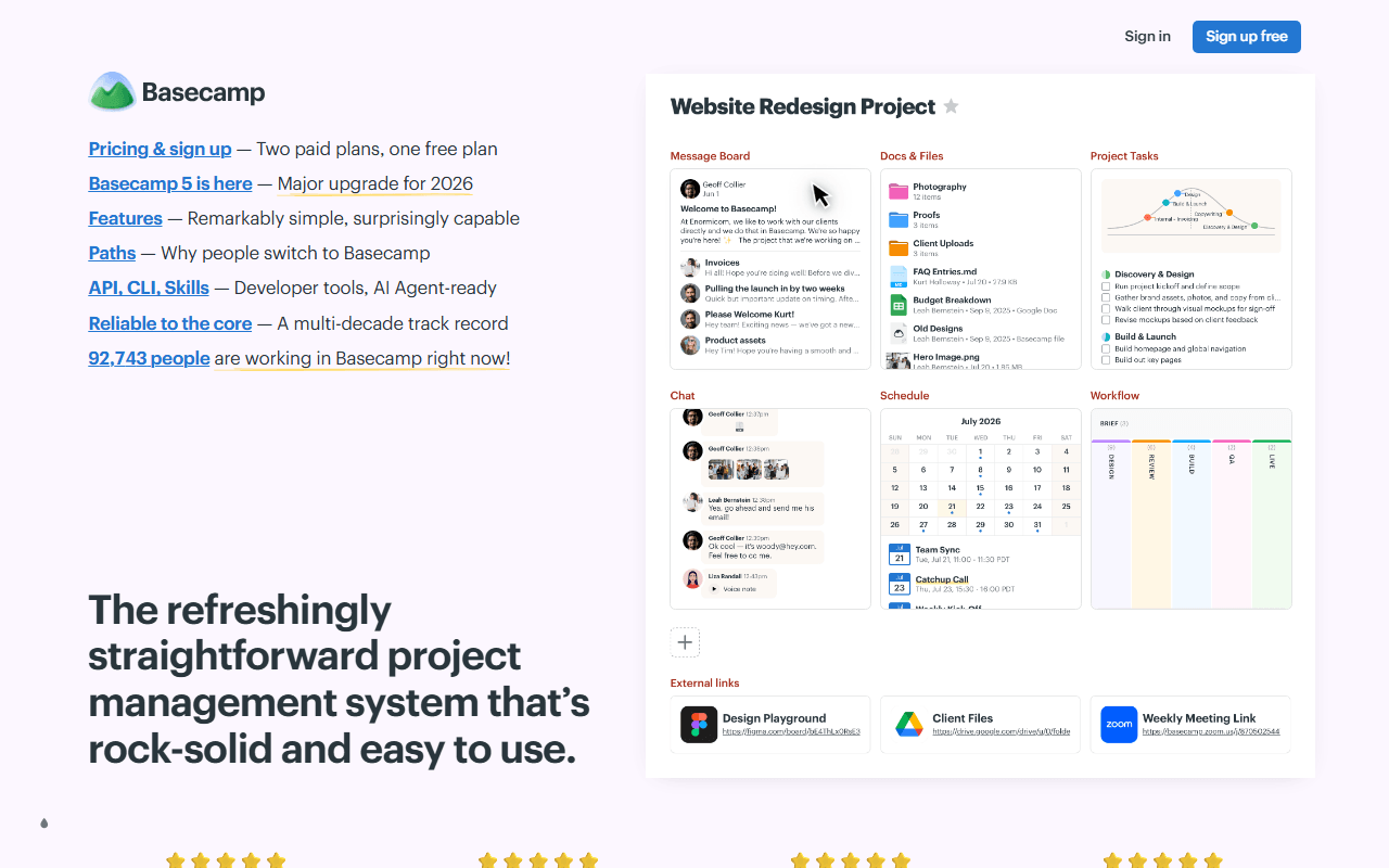 Basecamp screenshot