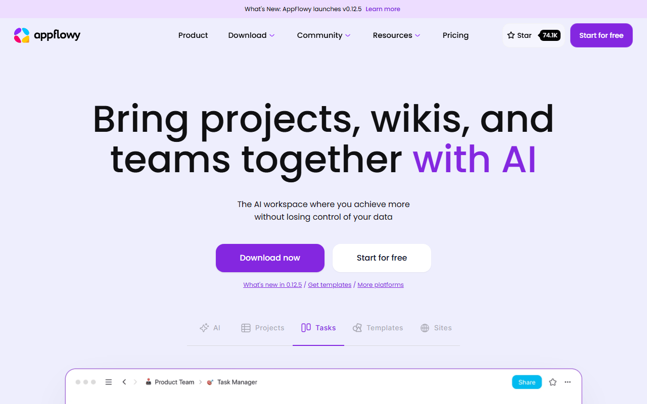AppFlowy screenshot
